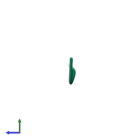 PDB entry 2onv coloured by chain, side view.