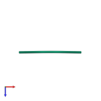 PDB entry 2onx coloured by chain, top view.