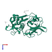 Cathepsin S in PDB entry 2op3, assembly 1, top view.