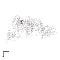 ISOPROPYL (2S)-2-ETHYL-7-FLUORO-3-OXO-3,4-DIHYDROQUINOXALINE-1(2H)-CARBOXYLATE in PDB entry 2opp, assembly 1, top view.