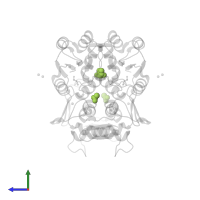 ACETATE ION in PDB entry 2oqr, assembly 1, side view.