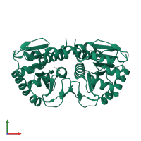 Parkinson disease protein 7 in PDB entry 2or3, assembly 1, front view.