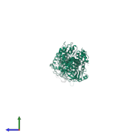 Myosin heavy chain in PDB entry 2os8, assembly 1, side view.