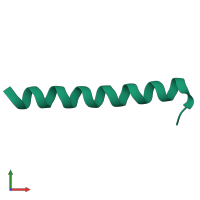 PDB entry 2ovc coloured by chain, front view.