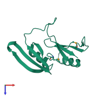 PDB entry 2p25 coloured by chain, top view.
