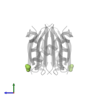 ACETATE ION in PDB entry 2p2t, assembly 1, side view.