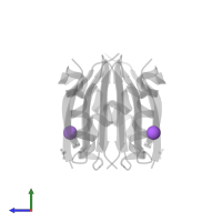 SODIUM ION in PDB entry 2p2t, assembly 1, side view.
