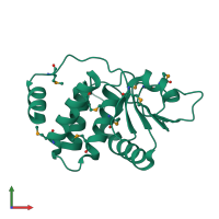 PDB 2p4d coloured by chain and viewed from the front.