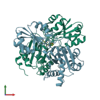 PDB entry 2p6d coloured by chain, front view.