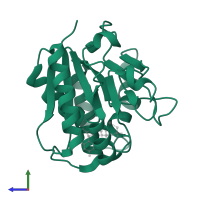 UDP-Glucose glycosyltransferase in PDB entry 2p73, assembly 1, side view.
