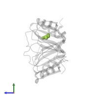 GLYCEROL in PDB entry 2p7l, assembly 1, side view.