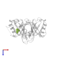 GLYCEROL in PDB entry 2p7l, assembly 1, top view.