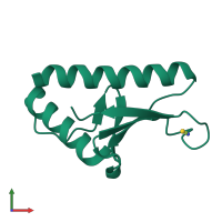 PDB entry 2pk8 coloured by chain, front view.