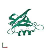 PRKCA-binding protein in PDB entry 2pku, assembly 1, front view.