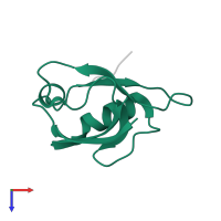 PRKCA-binding protein in PDB entry 2pku, assembly 1, top view.