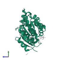 Probable ATP-dependent RNA helicase DDX10 in PDB entry 2pl3, assembly 1, side view.