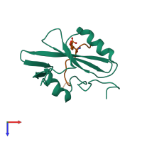 PDB entry 2pld coloured by chain, top view.