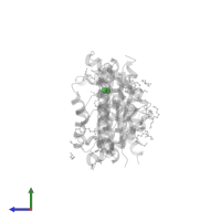 CHLORIDE ION in PDB entry 2plr, assembly 1, side view.