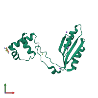 PDB entry 2pmh coloured by chain, front view.