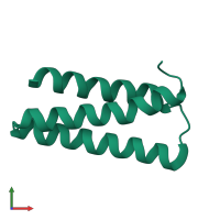 PDB entry 2pmr coloured by chain, front view.
