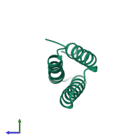 PDB entry 2pmr coloured by chain, side view.