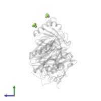 SULFATE ION in PDB entry 2pmw, assembly 1, side view.