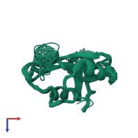 PDB entry 2pna coloured by chain, ensemble of 22 models, top view.