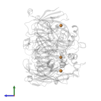 COPPER (I) ION in PDB entry 2pp8, assembly 1, side view.