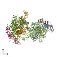 PDB entry 2ppb coloured by chain, front view.