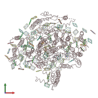 PDB entry 2pps coloured by chain, front view.