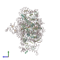 PDB entry 2pps coloured by chain, side view.