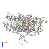 PDB entry 2pps coloured by chain, top view.