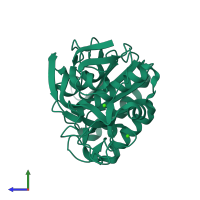 PDB entry 2prk coloured by chain, side view.