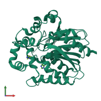 PDB entry 2psd coloured by chain, front view.