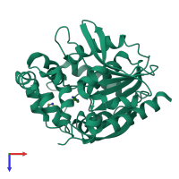 PDB entry 2psd coloured by chain, top view.