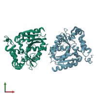 PDB entry 2psh coloured by chain, front view.
