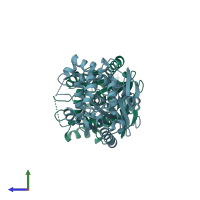 PDB entry 2psh coloured by chain, side view.