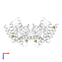 SULFATE ION in PDB entry 2psq, assembly 1, top view.
