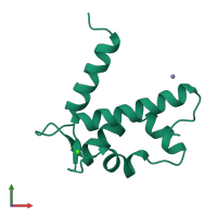 PDB entry 2psr coloured by chain, front view.