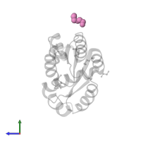 DI(HYDROXYETHYL)ETHER in PDB entry 2pt5, assembly 3, side view.