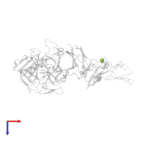 beta-D-glucopyranose in PDB entry 2puq, assembly 1, top view.