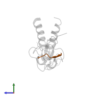 Histone H3.3C in PDB entry 2puy, assembly 1, side view.