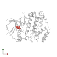 Modified residue CSO in PDB entry 2pvl, assembly 1, front view.