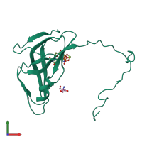 PDB entry 2py4 coloured by chain, front view.