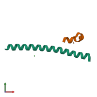 PDB entry 2q3i coloured by chain, front view.