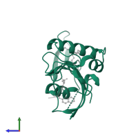 Peptidyl-prolyl cis-trans isomerase NIMA-interacting 1 in PDB entry 2q5a, assembly 1, side view.