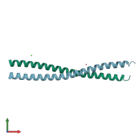 PDB entry 2q6q coloured by chain, front view.