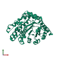 PDB entry 2q6z coloured by chain, front view.