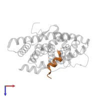 Nuclear receptor coactivator 2 in PDB entry 2q7j, assembly 1, top view.