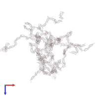 PDB entry 2q7z coloured by chain, ensemble of 5 models, top view.